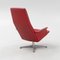 Vintage Pivoting Chair in Red Leather, 1960s 3