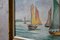 Barthel, Barcos con velas de colores, óleo sobre lienzo, años 20, enmarcado, Imagen 4