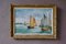 Barthel, Boats with Colored Sails, Oil on Canvas, 1920s, Framed, Image 1
