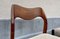 Model 71 Chairs in Walnut and Hallingdal Wool by Niels Otto Møller for J.L. Møllers, 1960s, Set of 4, Image 10