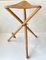 Scandinavian Tripod Folding Hunting Stool in Leather and Beech, 1970s 2
