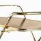 Mid-Century Serving Trolley in Brass and Wood, 1960s 5