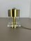 Postmodern Cubic Table Light in Brass and Acryl Glass, 1970, Image 2