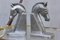 Sujetalibros Etain 95 con forma de cabeza de caballo, años 60. Juego de 2, Imagen 1