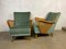 Mid-Century Chairs in Petrol, 1950s, Set of 2 3