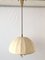 Mid-Century Modern Brass & Fabric Pendant Lamp from WKR, Germany, 1970s 3