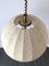 Mid-Century Modern Brass & Fabric Pendant Lamp from WKR, Germany, 1970s 5