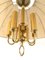 Mid-Century Modern Brass & Fabric Pendant Lamp from WKR, Germany, 1970s 7