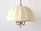 Mid-Century Modern Brass & Fabric Pendant Lamp from WKR, Germany, 1970s 1