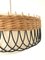 Round Plastic and Wicker Ceiling Lamp, Germany, 1960s 7