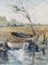 Rimessa per barche, dipinto a olio, anni '50, con cornice, Immagine 6