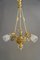 Antique Chandelier with Original Glass Shades, Vienna, Austria, 1890s, Image 10