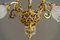 Antique Chandelier with Original Glass Shades, Vienna, Austria, 1890s, Image 12