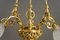 Antique Chandelier with Original Glass Shades, Vienna, Austria, 1890s, Image 5