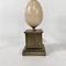French Marble Egg and Steel Lamps, 1970s, Set of 2 5