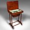 Small Antique English Regency Flame Ladies Sewing Table, 1830, Image 2