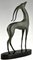 Boisnoir & Marcel Guillemard, Art Deco Antelope, 1925, Bronze on Marble Base, Image 5