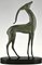 Boisnoir & Marcel Guillemard, Art Deco Antilope, 1925, Bronze auf Marmorsockel 7