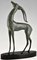 Boisnoir & Marcel Guillemard, Art Deco Antelope, 1925, Bronze on Marble Base, Image 2