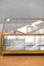 Mesa de centro de latón y vidrio con ruedas invisibles con cenicero y mechero, años 70. Juego de 3, Imagen 4