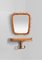 Bamboo Wall Mirror and Shelf, 1960s, Set of 2, Image 1