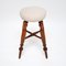 Antique Victorian Stool in Wood & Fabric, 1860, Image 2