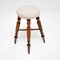 Antique Victorian Stool in Wood & Fabric, 1860 3