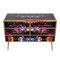 Chest of 6 Drawers in Multicolored Murano Glass 1