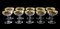 Saint Louis Roty Collection Gilt Crystal Champagne Coupes, 1930, Set of 10 1