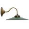 French Green Enamel and Brass Wall Lamp 7