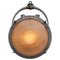 Vintage American Industrial Cast Aluminum & Frosted Glass Hanging Spotlight by Crouse-Hinds, Canada 4