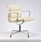 Vintage EA208 Soft Pad Management Chair in Cream Leather by Charles & Ray Eames for Vitra, 1990s 3