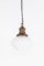 Grande Lampe à Suspension en Opaline de GEC, 1930s 1