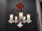 Lámpara colgante italiana Mid-Century grande de cristal de Murano, años 70, Imagen 5