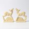 Art Deco Ceramic Roe Deer Bookends, 1930s, Set of 2 1