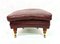 Claret Leather Footstool on Brass Wheels, 1990s, Image 2