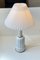 Dänische Heiberg Tischlampen aus Weißem Porzellan & Messing, 1930er, 2er Set 6