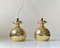 Vintage Brass Pendant Lamps attributed to Hans-Agne Jakobsson for Markaryd, 1960s, Set of 2 1