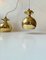 Vintage Brass Pendant Lamps attributed to Hans-Agne Jakobsson for Markaryd, 1960s, Set of 2 9