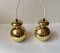 Vintage Brass Pendant Lamps attributed to Hans-Agne Jakobsson for Markaryd, 1960s, Set of 2, Image 4