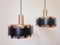 Mid-Century Danish Pendant Lamps in the style of Jo Hammerborg, 1970s, Set of 2, Image 2