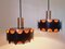 Mid-Century Danish Pendant Lamps in the style of Jo Hammerborg, 1970s, Set of 2, Image 10