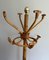 Vintage Brass & Rattan Coat Rack, 1970s 6