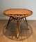 Round Trampoline Coffee Table in Rattan, 1950s 1