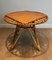 Round Trampoline Coffee Table in Rattan, 1950s 4