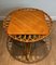 Round Trampoline Coffee Table in Rattan, 1950s, Image 12