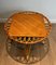 Round Trampoline Coffee Table in Rattan, 1950s, Image 3