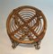 Vintage Rattan Hocker, 1970er 6