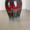 German Zig Zag Lora Pottery Fat Lava Vase from Scheurich, 1970s 16