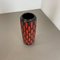 Deutsche Fat Lava Vase aus Strawberry Tube von Scheurich, 1970 5